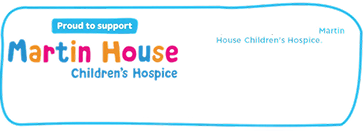Logo of Martin House Children's Hospice with a blue border