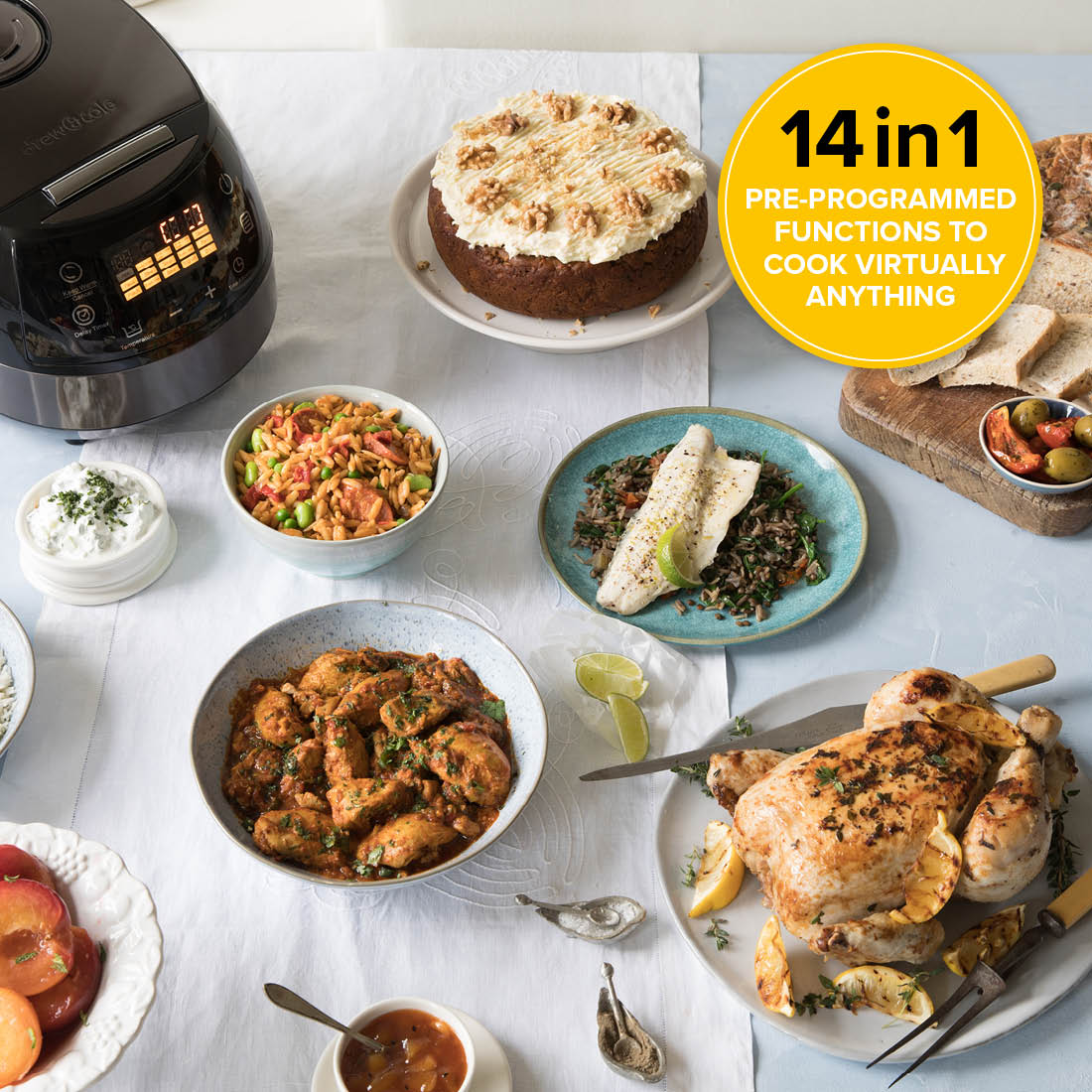 CleverChef 14-in-1 Multifunction Cooker  - Chrome