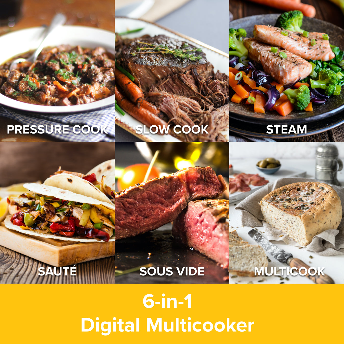 CleverChef Pro 5.7L | Digital Pressure Cooker & Multicooker by Drew ...