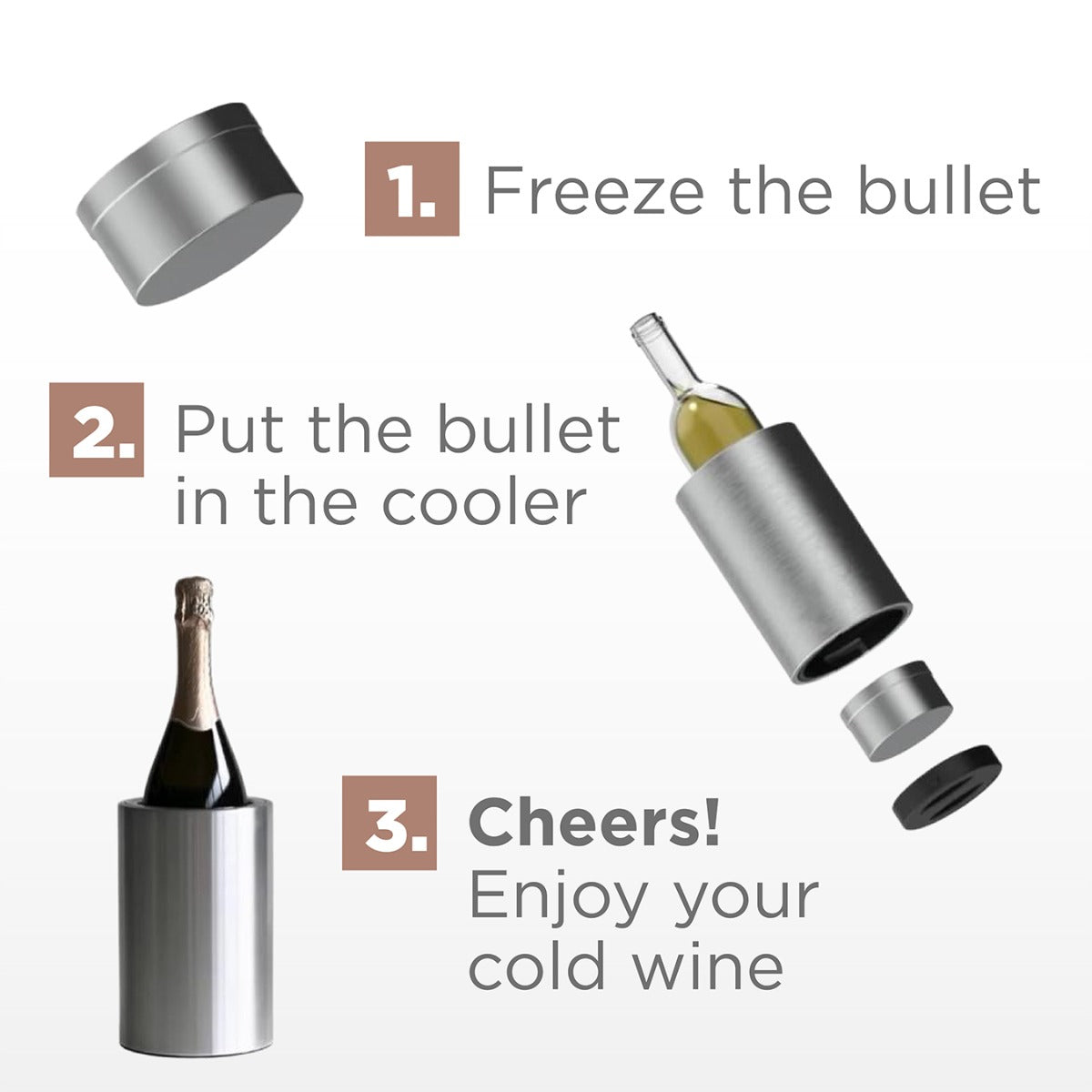 Coolenator - The Active Cooling Wine Cooler - Black