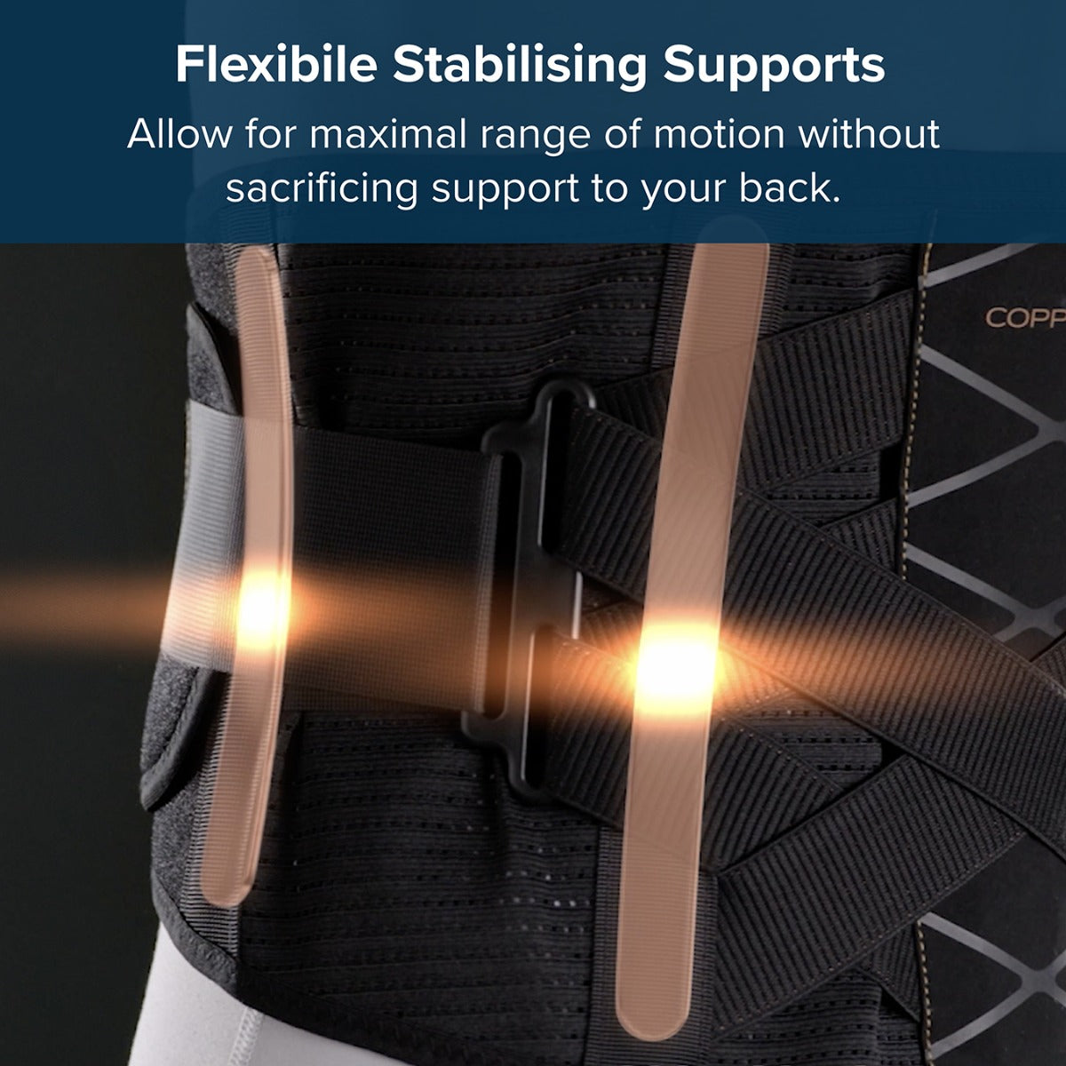 Copper Fit X Back – Premium Adjustable Back Support Belt - 2 Pack