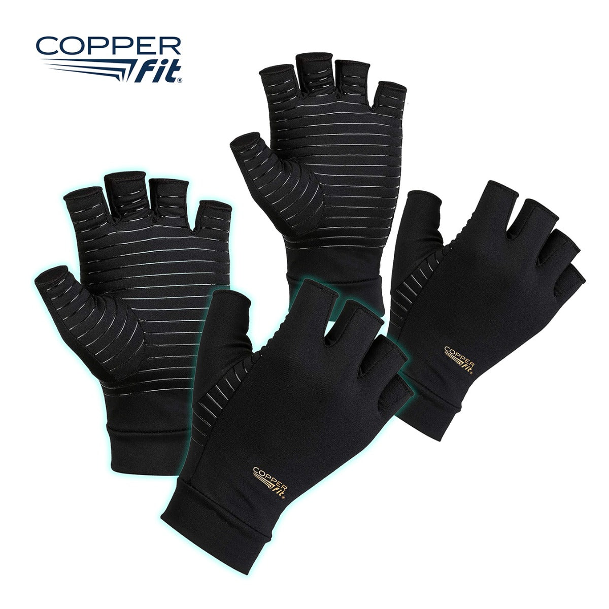 Copper Fit Comfort Compression Gloves - 2 Pack