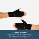 Copper Fit Comfort Compression Gloves - 2 Pack