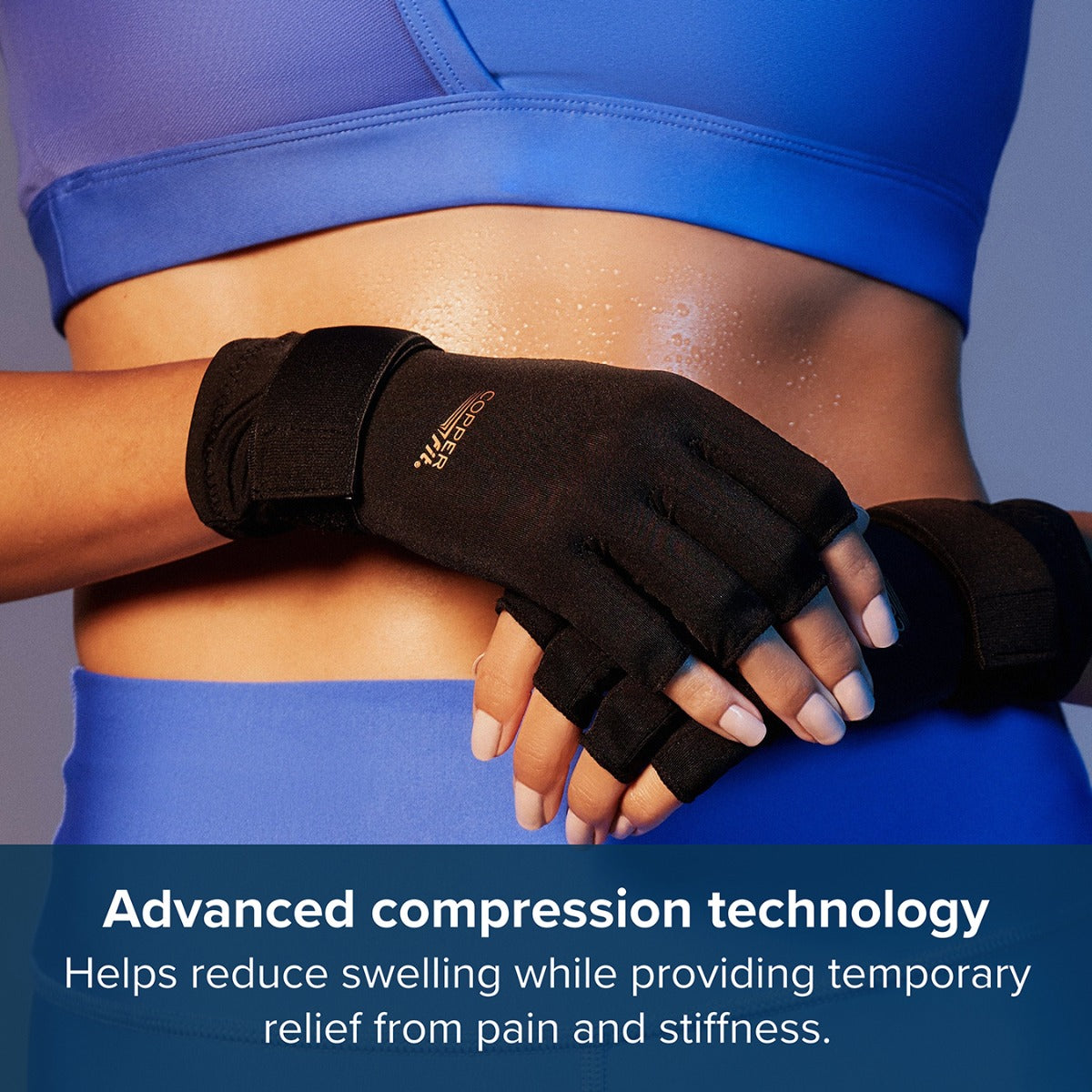 Copper Fit Comfort Compression Gloves - 2 Pack