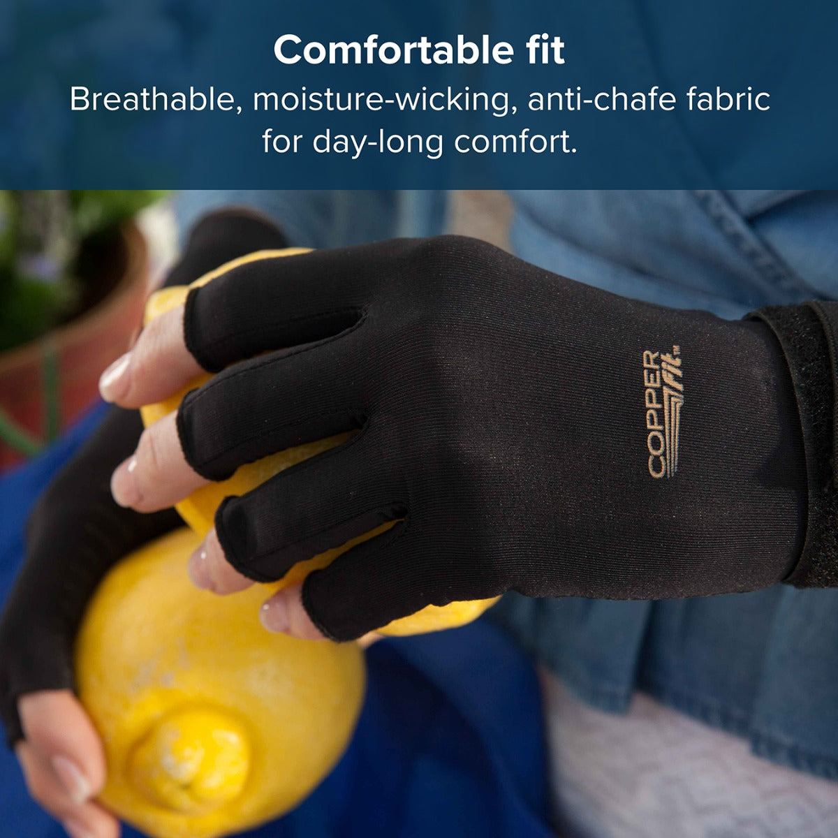 Copper Fit Comfort Compression Gloves - 2 Pack