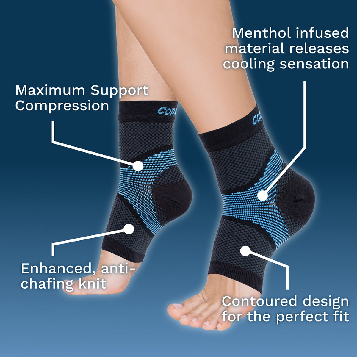ICE Plantar Fascia Ankle Compression Sleeve