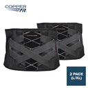 Copper Fit X Back – Premium Adjustable Back Support Belt - 2 Pack