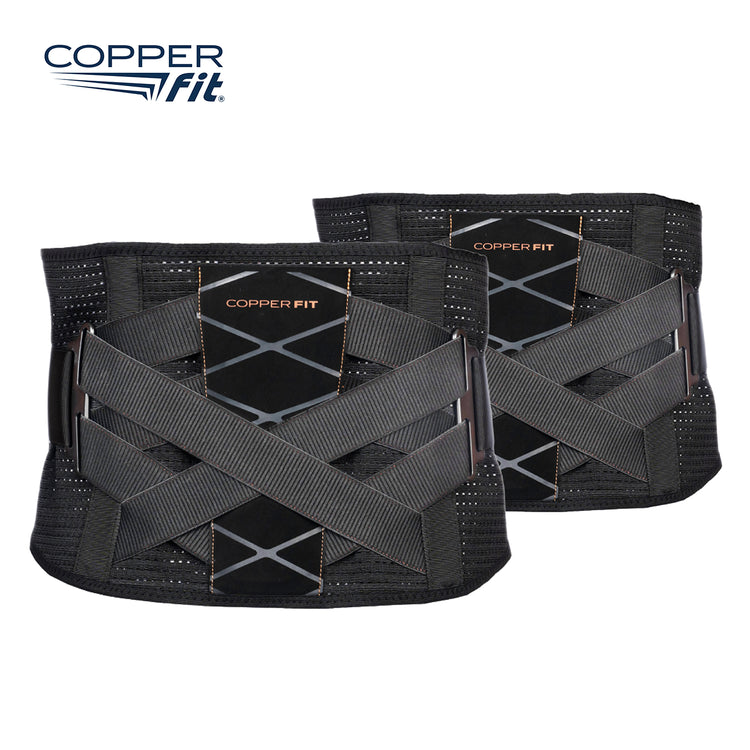 Copper Fit X Back – Premium Adjustable Back Support Belt - 2 Pack