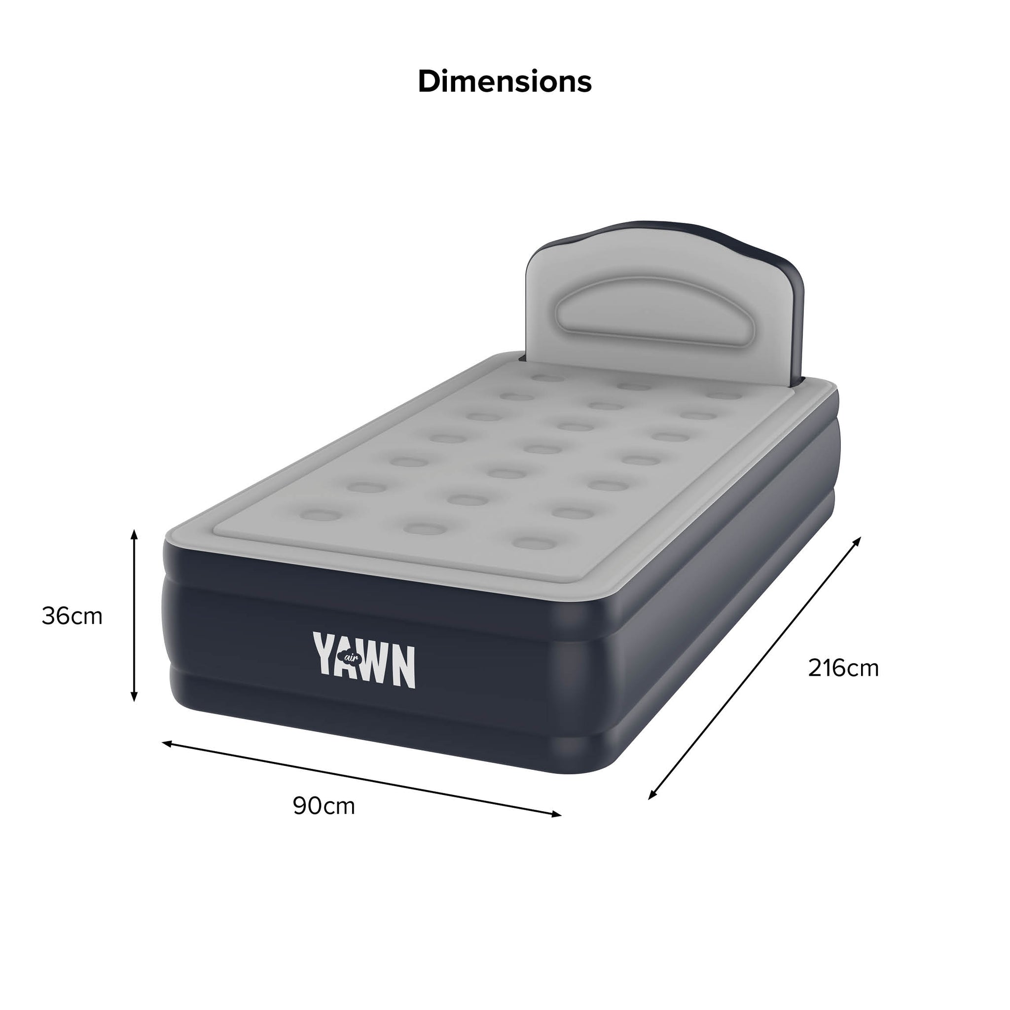 YAWN Air Bed DELUXE Single with Custom Fitted Sheet