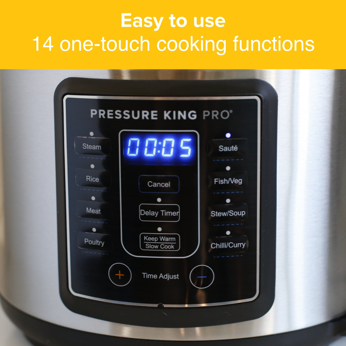 Pressure King Pro (4.8L) – 14-in-1 Digital Pressure Cooker by Drew&Cole