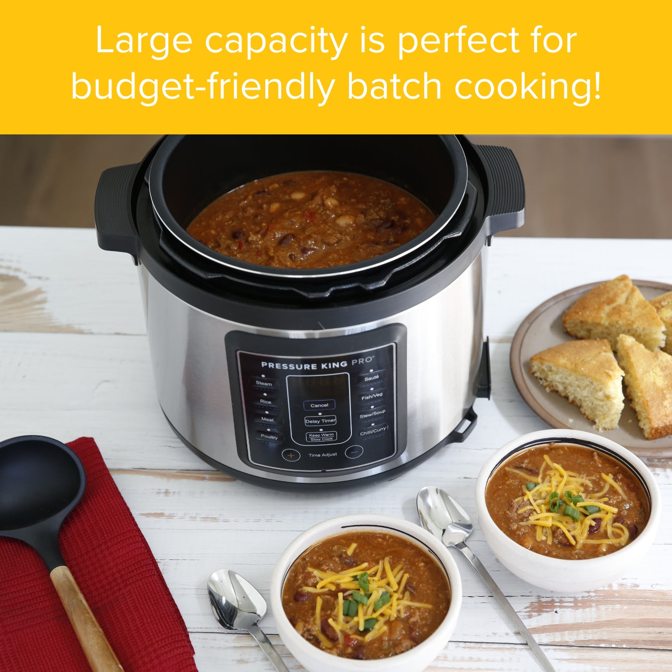 Pressure King Pro (4.8L) – 14-in-1 Digital Pressure Cooker by Drew&Cole