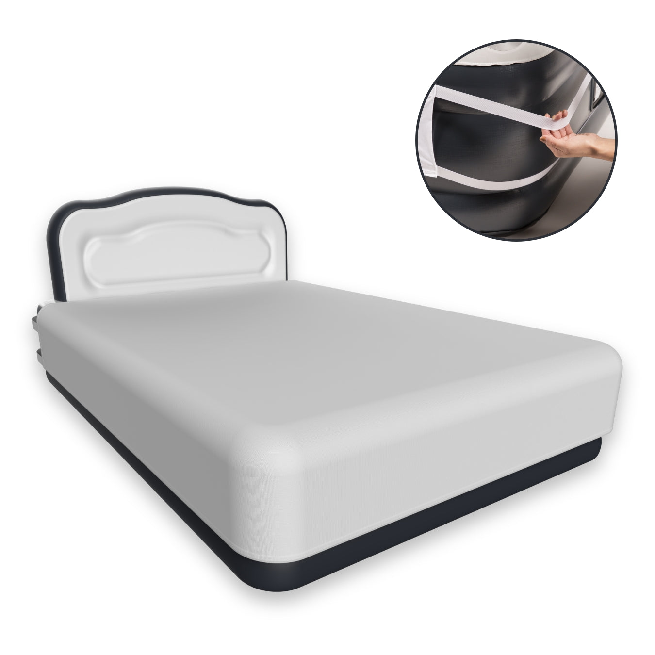 YAWN Air Bed DELUXE with Custom Fitted Sheet – Self Inflating
