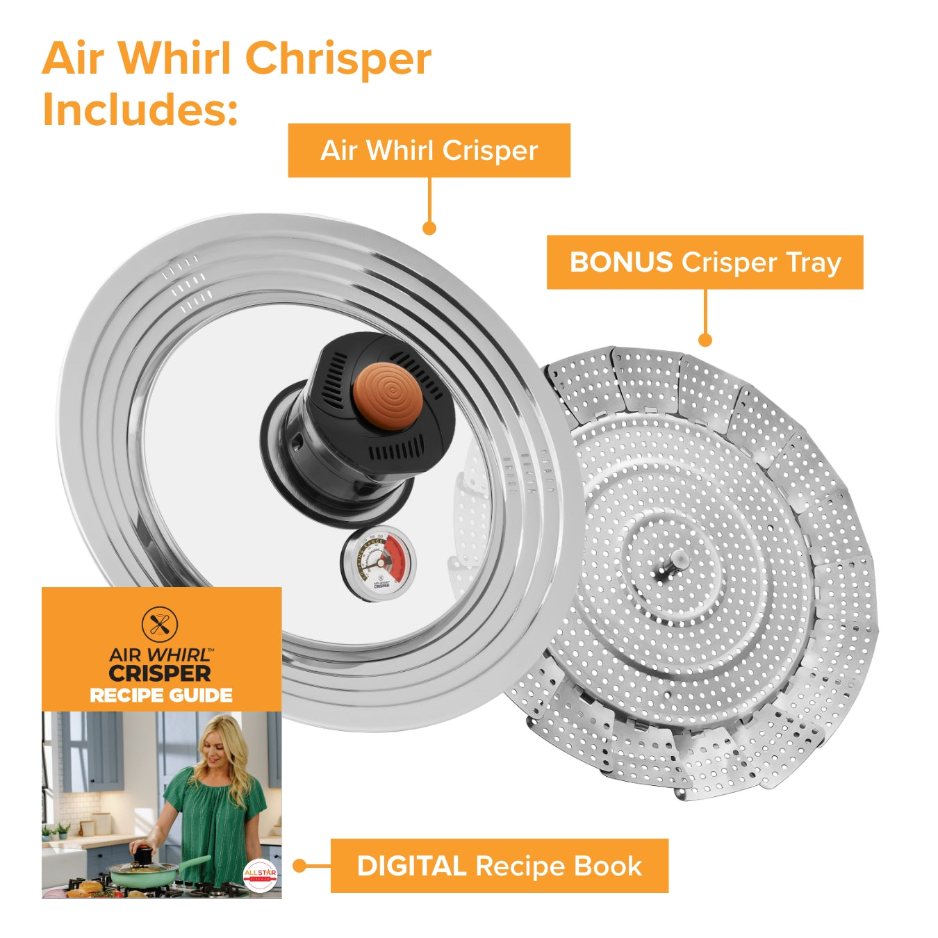 Air Whirl Crisper – Air Frying Lid