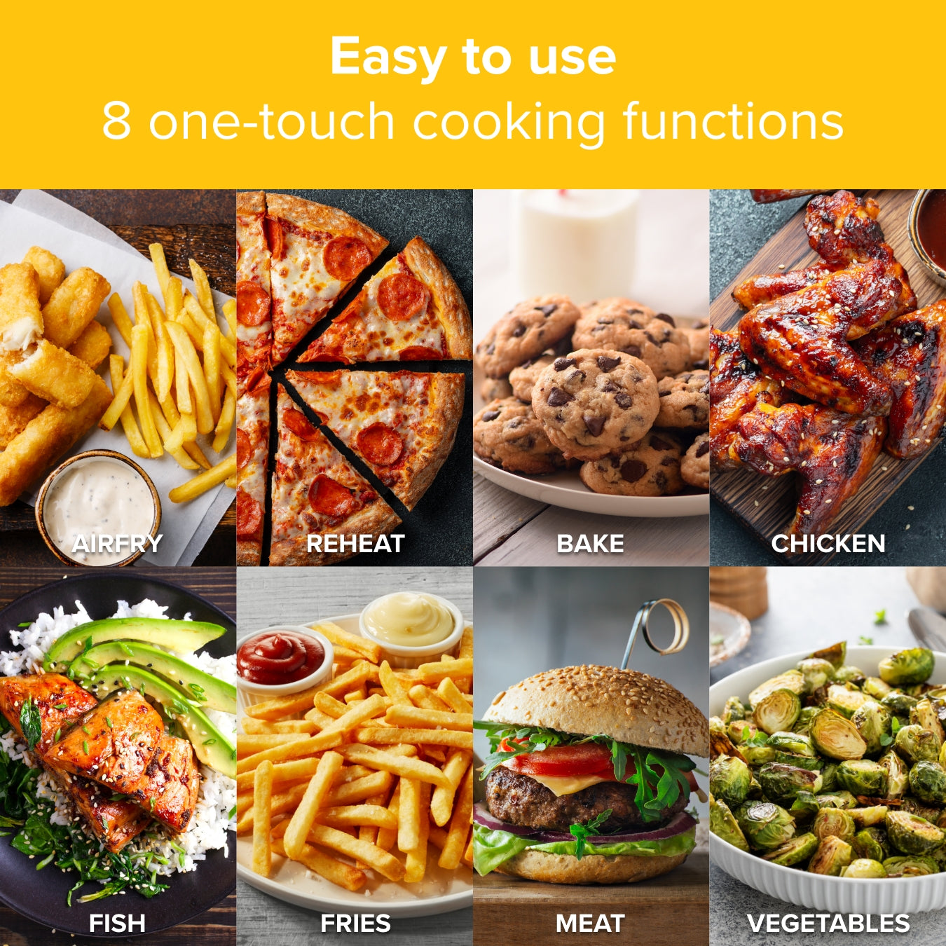 Drew&Cole 8-in-1 Digital Air Fryer (4L)