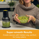 Clever Chop 3 in 1 Chopper, Dicer & Puree maker with 2 Prep & Store Bowls