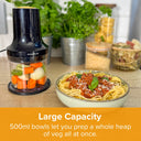 Clever Chop 3 in 1 Chopper, Dicer & Puree maker with 2 Prep & Store Bowls