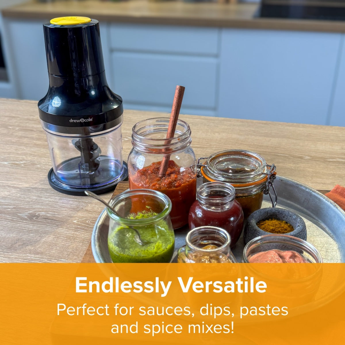 Clever Chop 3 in 1 Chopper, Dicer & Puree maker with 2 Prep & Store Bowls