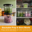 Clever Chop 3 in 1 Chopper, Dicer & Puree maker with 2 Prep & Store Bowls