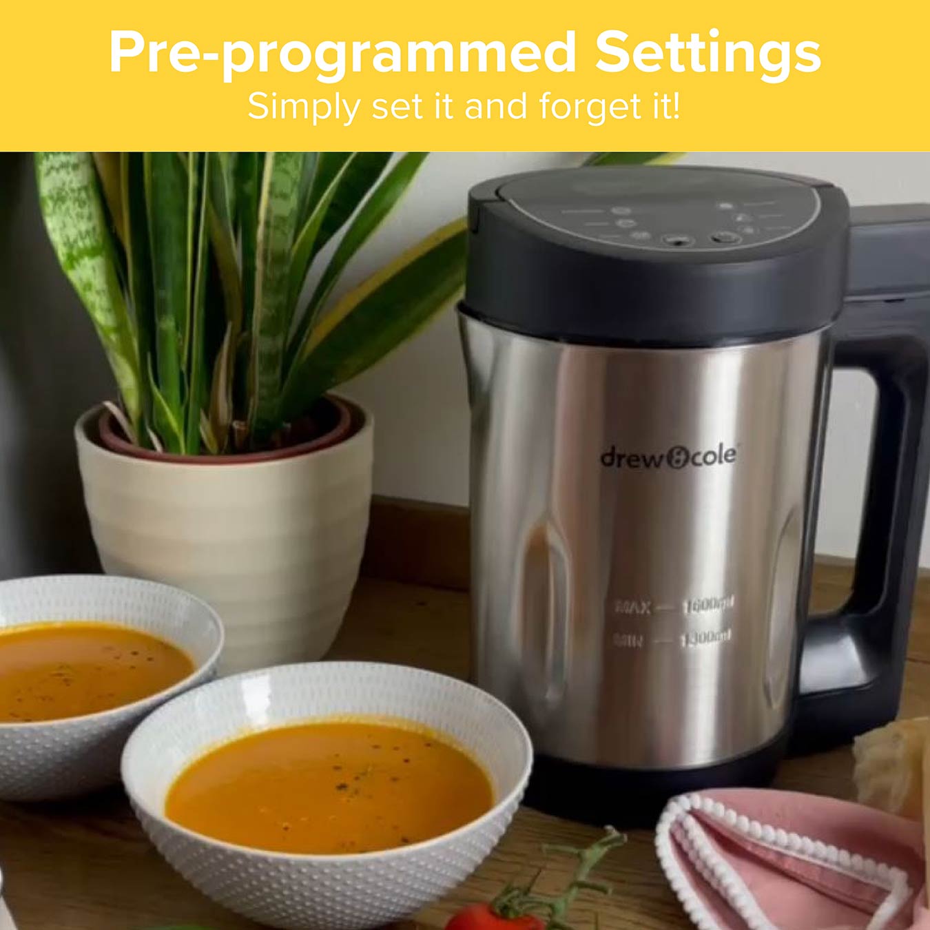 Drew&Cole Digital Soup Maker - 900W - 1.6L