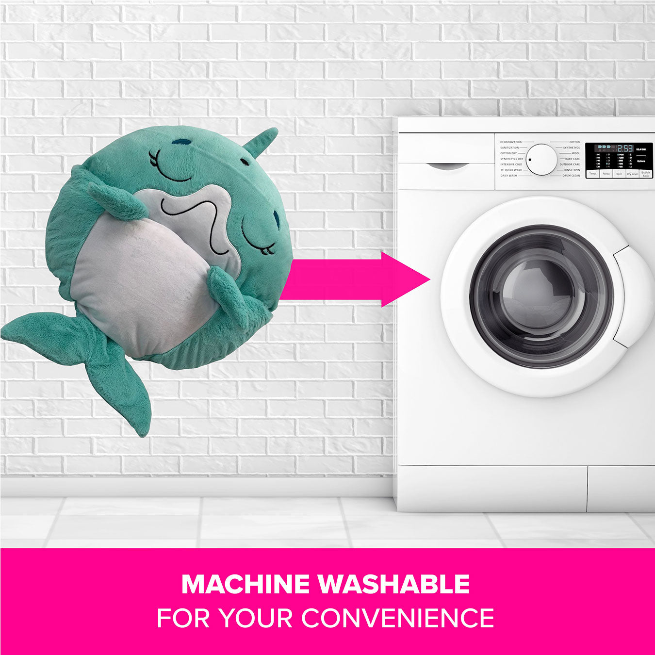 Disco Dolphin 2-in-1 Plush Toy and Sleeping Bag