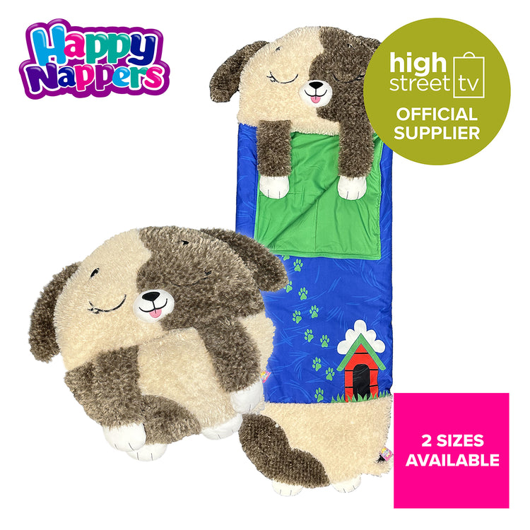 Cuddly Dog 2-in-1 Plush Toy and Sleeping Bag