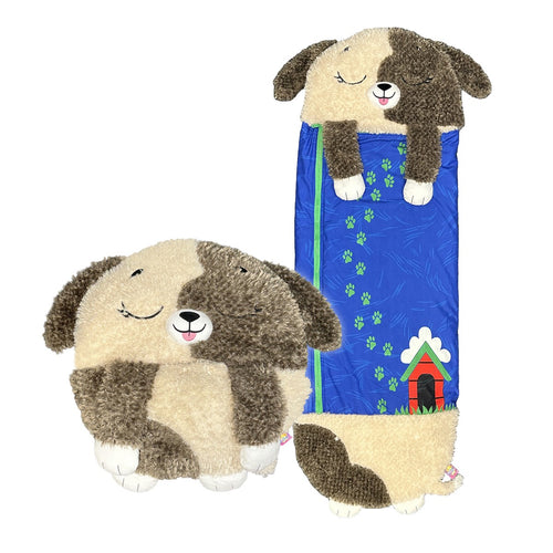 Cuddly Dog 2-in-1 Plush Toy and Sleeping Bag - Medium 3-6yrs