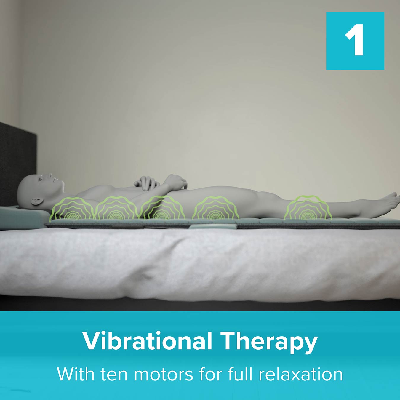 eZwell 3-in-1 Massage Remedy System Mattress by YAWN - Standard Size