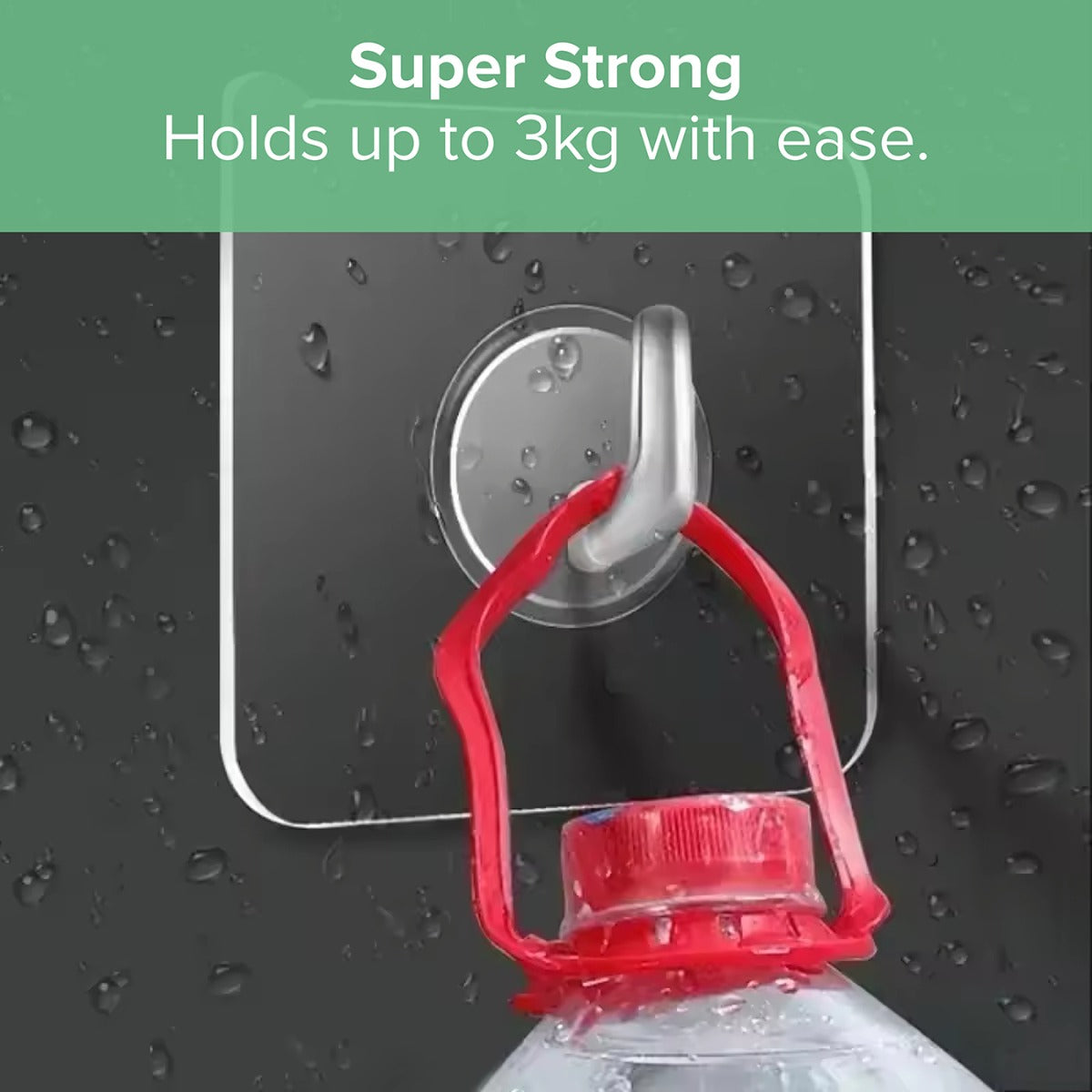 Happy Hooks 10-pack – Damage-Free, Heavy Duty Wall Hooks