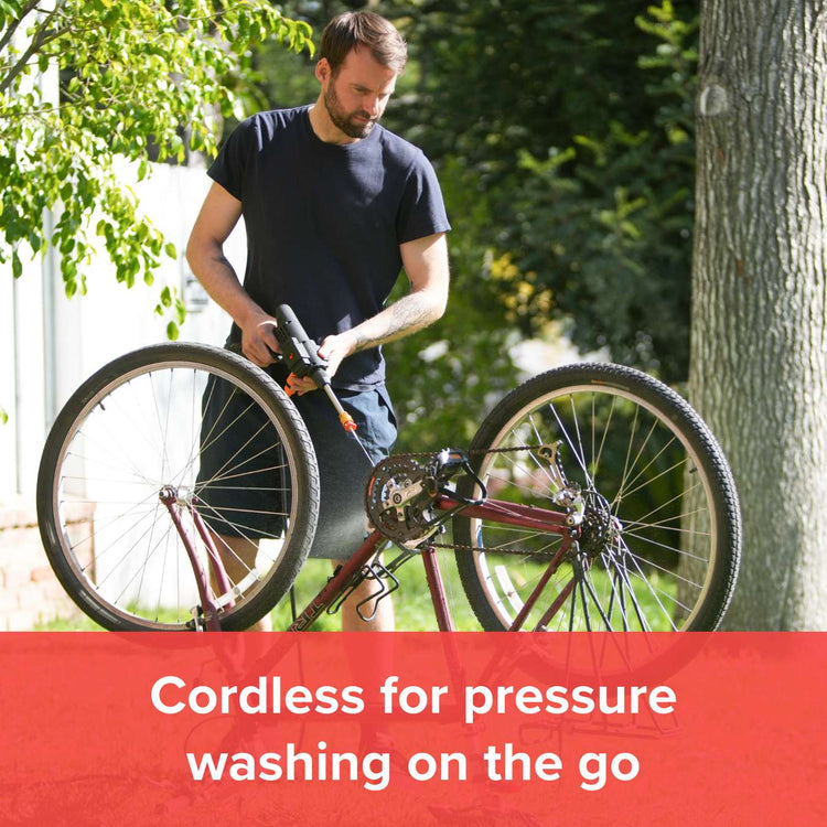 Jet Hawk Cordless Portable Pressure Washer - Red