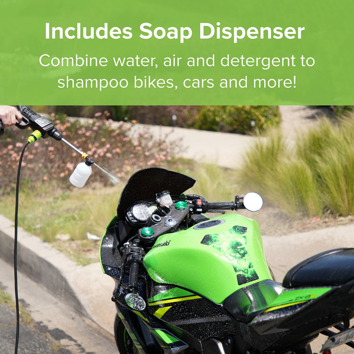 Jet Hawk Cordless Portable Pressure Washer - Green
