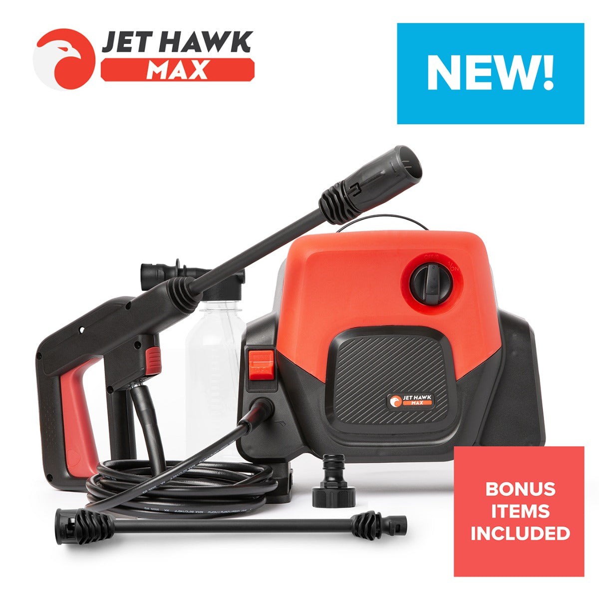 Jet Hawk MAX  - High Pressure Washer - Compact, Lightweight with Fully Adjustable Powerful Spray.