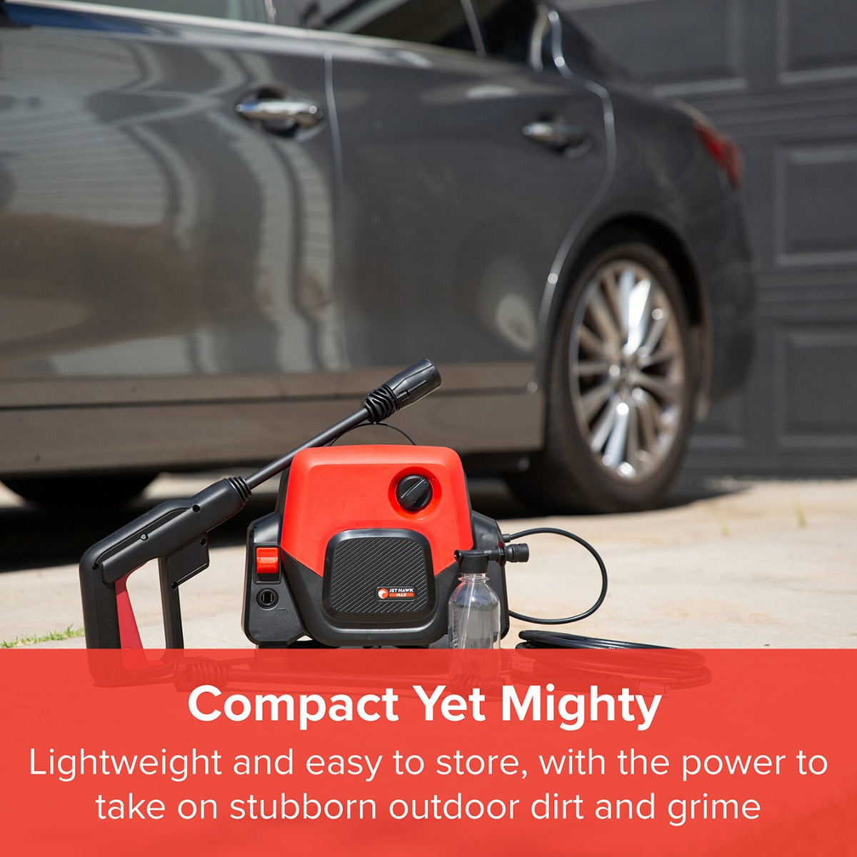 Jet Hawk MAX  - High Pressure Washer - Compact, Lightweight with Fully Adjustable Powerful Spray.