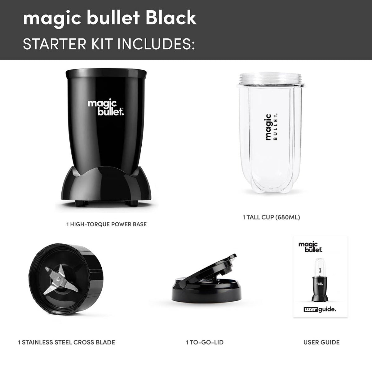 magic bullet 4-Piece Kit - Black