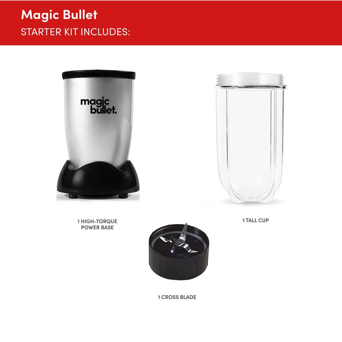Magic Bullet 3-Piece Starter Kit - Silver