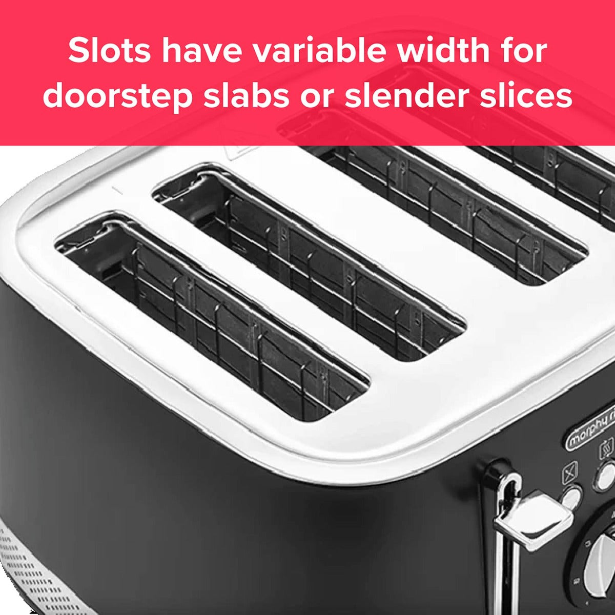 Morphy Richards Illumination 4 Slice Toaster Black
