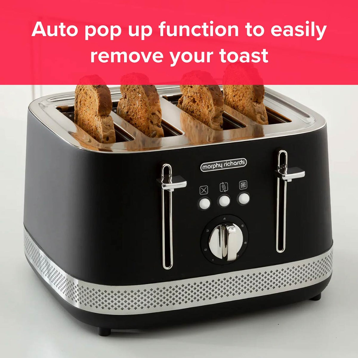 Morphy Richards Illumination 4 Slice Toaster Black