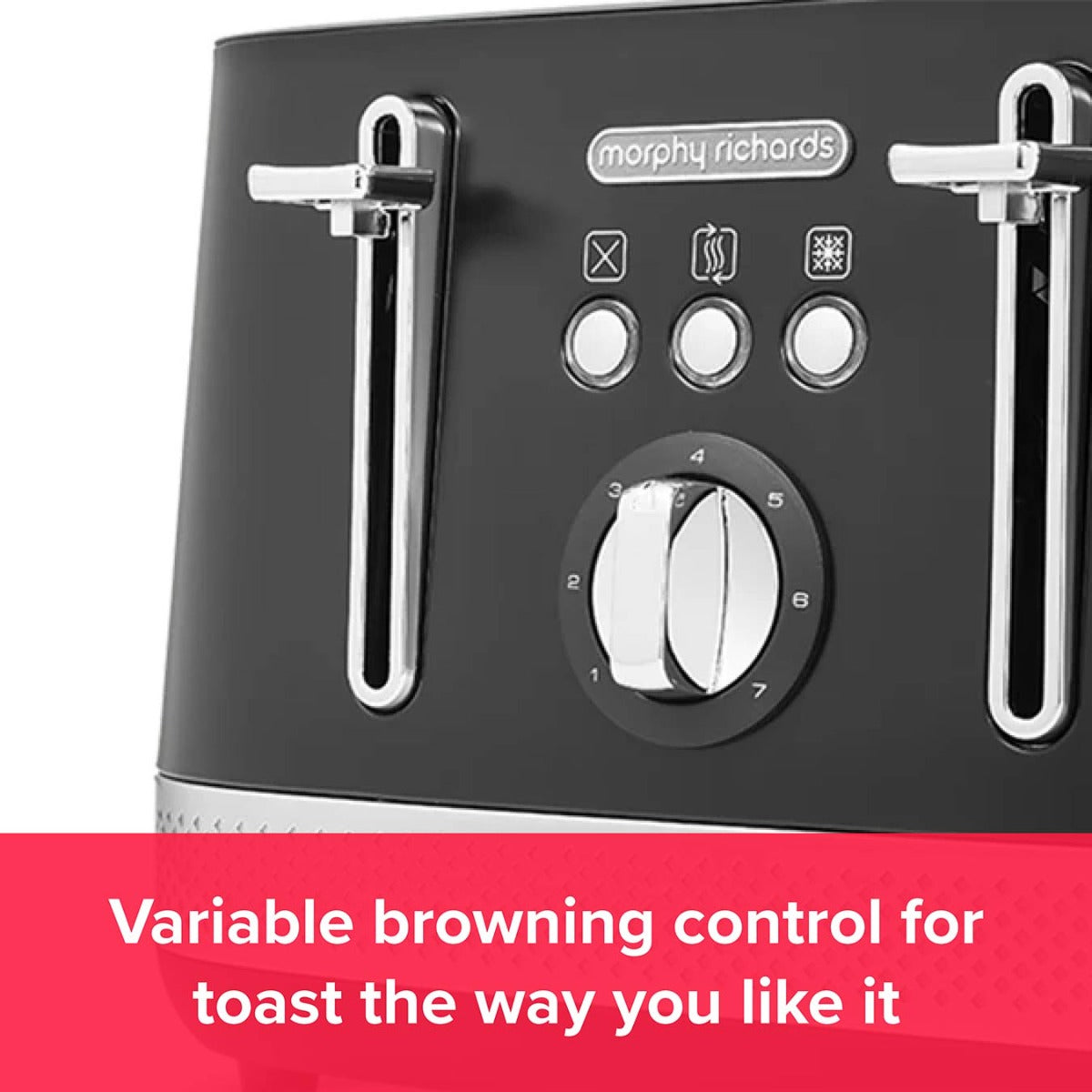 Morphy Richards Illumination 4 Slice Toaster Black