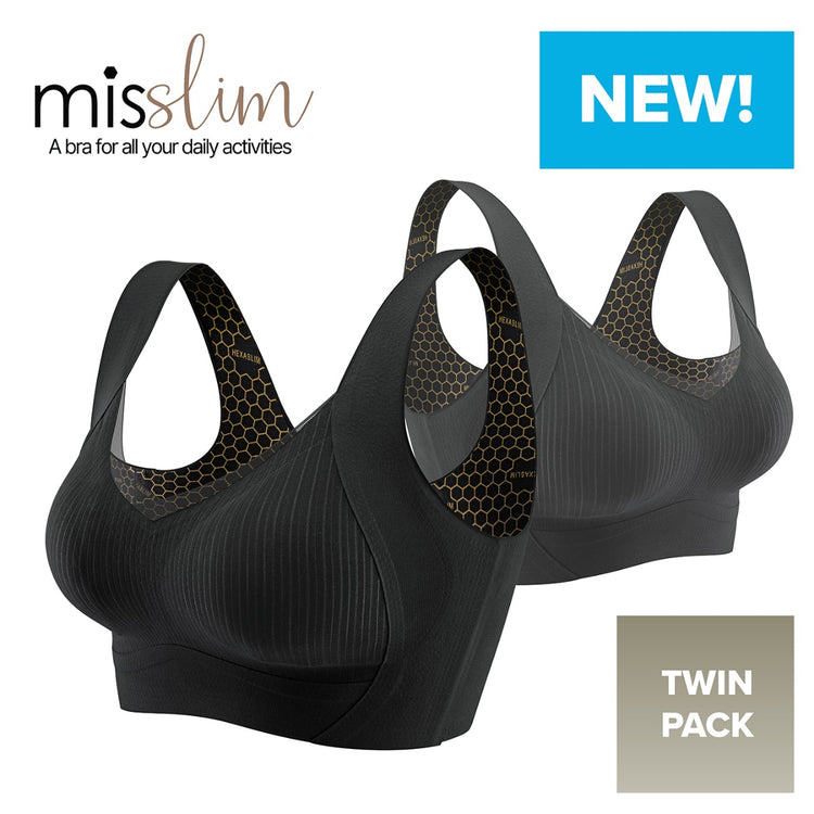 3-in-1 Shapewear Bra - 2 Pack Black