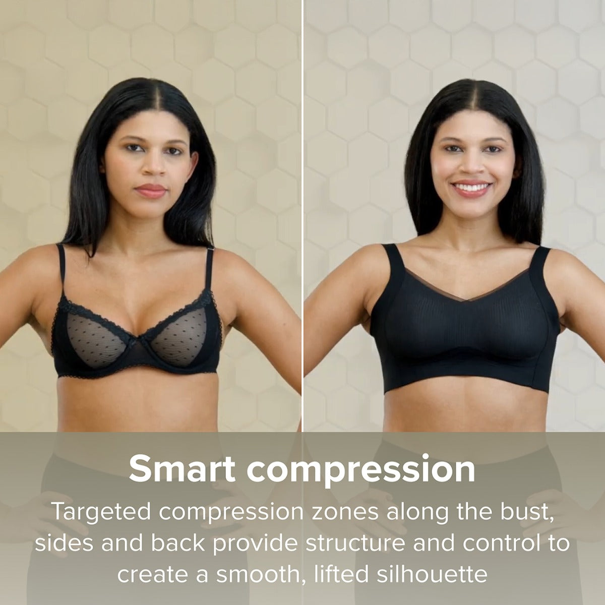 3-in-1 Shapewear Bra - 2 Pack Black
