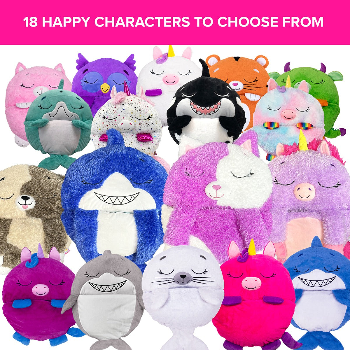 Purple Unicorn 2-in-1 Plush Toy and Sleeping Bag