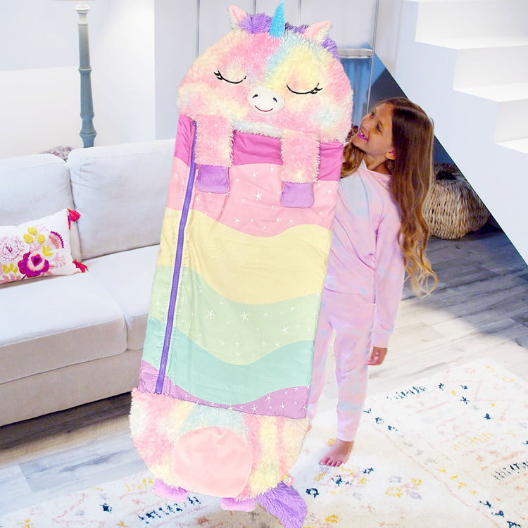 Rainbow Unicorn 2-in-1  Plush Toy and Sleeping Bag