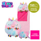 Happy Nappers - Rainbow Unicorn 2-in-1 Plush Toy and Sleeping Bag Large - (ages 7+)