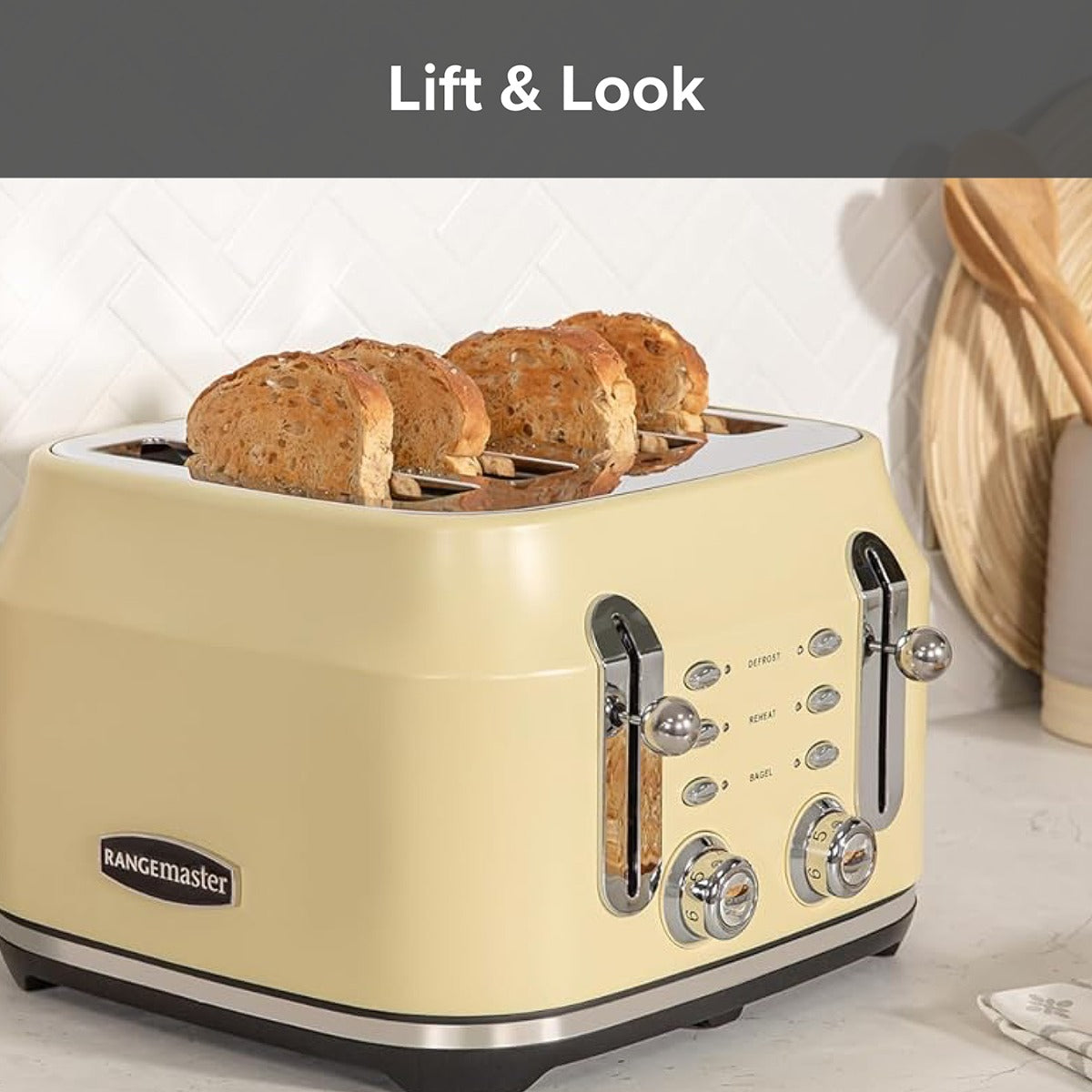 Rangemaster Classic 4 Slice Toaster (Cream)