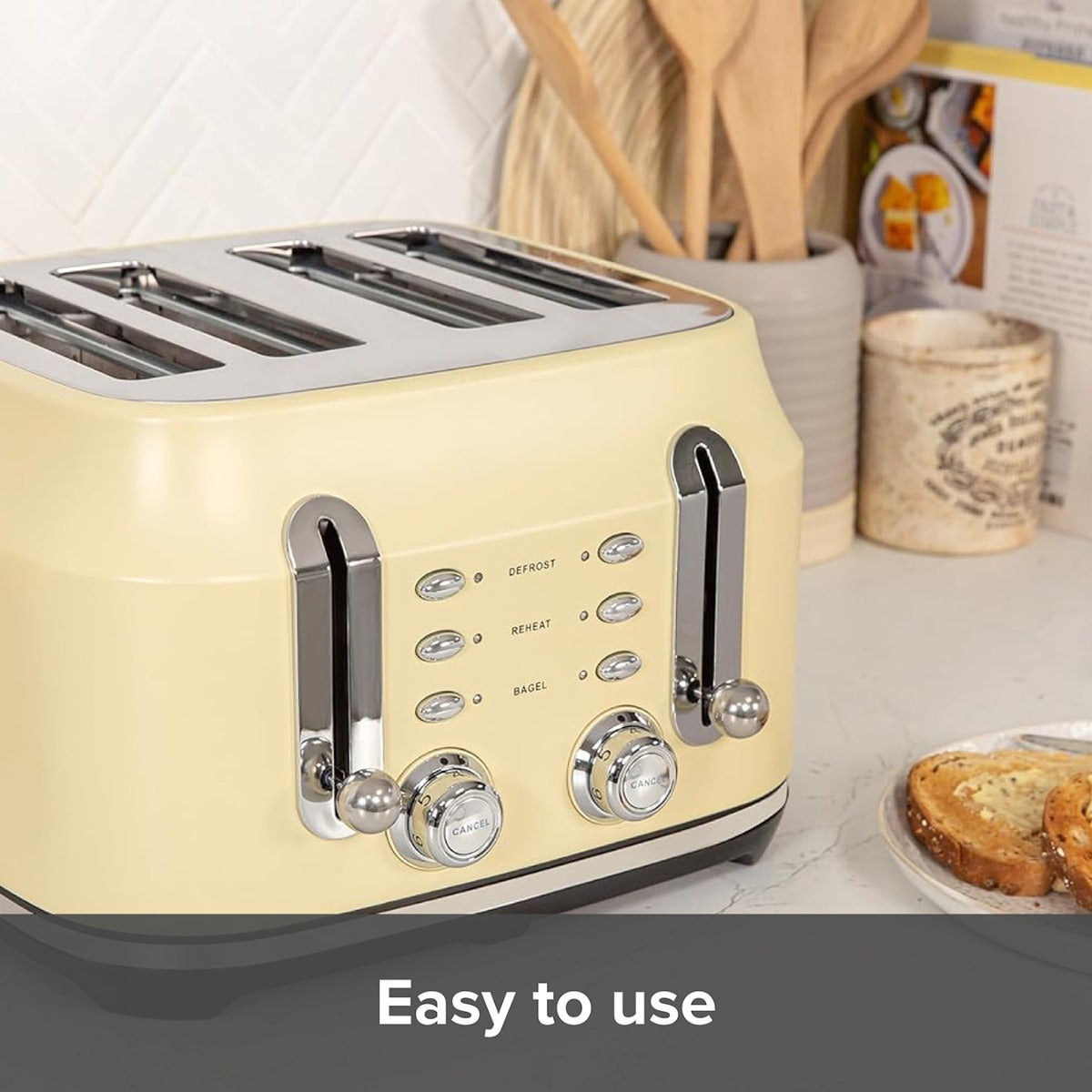 Rangemaster Classic 4 Slice Toaster (Cream)