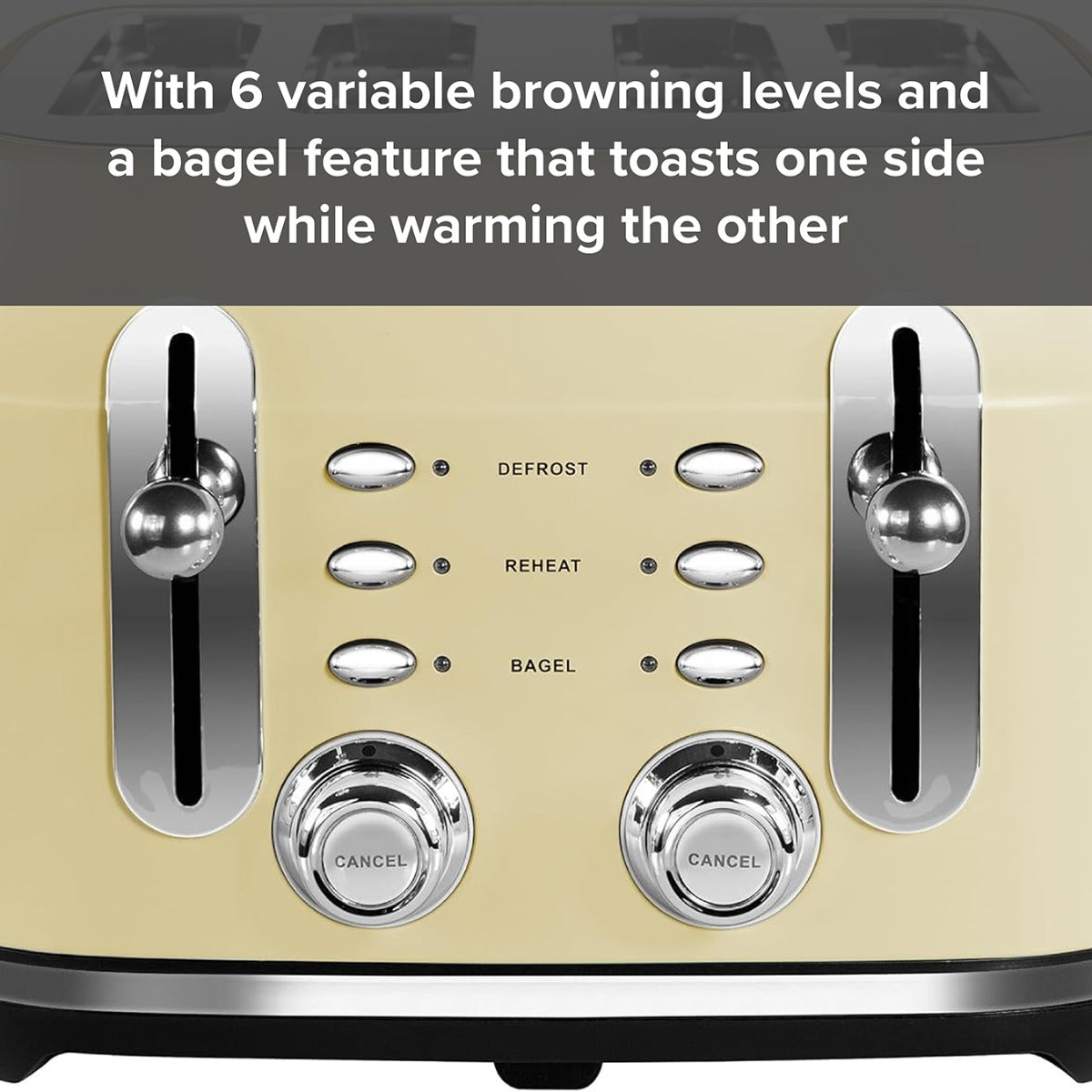 Rangemaster Classic 4 Slice Toaster (Cream)