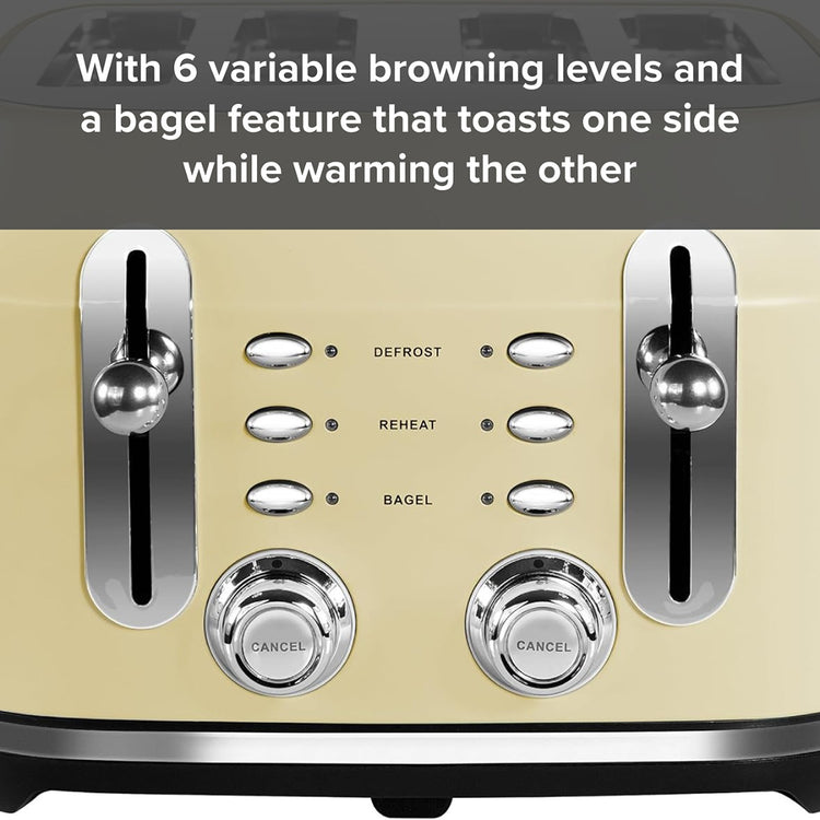 Rangemaster Classic 4 Slice Toaster (Cream)
