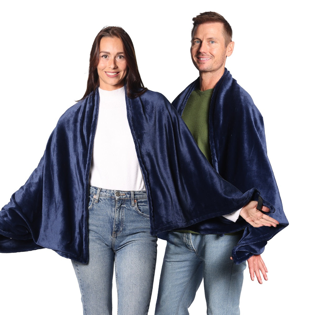 Twin Pack 2-in-1 Heated Shawl & Blanket with Rechargeable Battery Pack