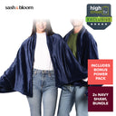 Twin Pack 2-in-1 Heated Shawl & Blanket with Rechargeable Battery Pack