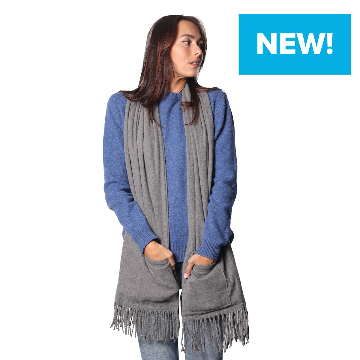 Sash & Bloom 2-in-1 Heated Scarf - Slate