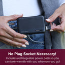 2-in-1 Twin Pack Heated Scarf with Heated Pockets and Rechargeable Battery Pack